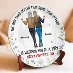 Custom Name Mother Daughter Mother's Day Gifts - Personalized Ceramic Plate