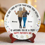 Custom Name Mother Daughter Mother's Day Gifts - Personalized Ceramic Plate