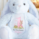 Bunny Trails Lead To Happiness - Family Personalized Custom Easter Bunny Plush - Easter Gift For Baby, Kids