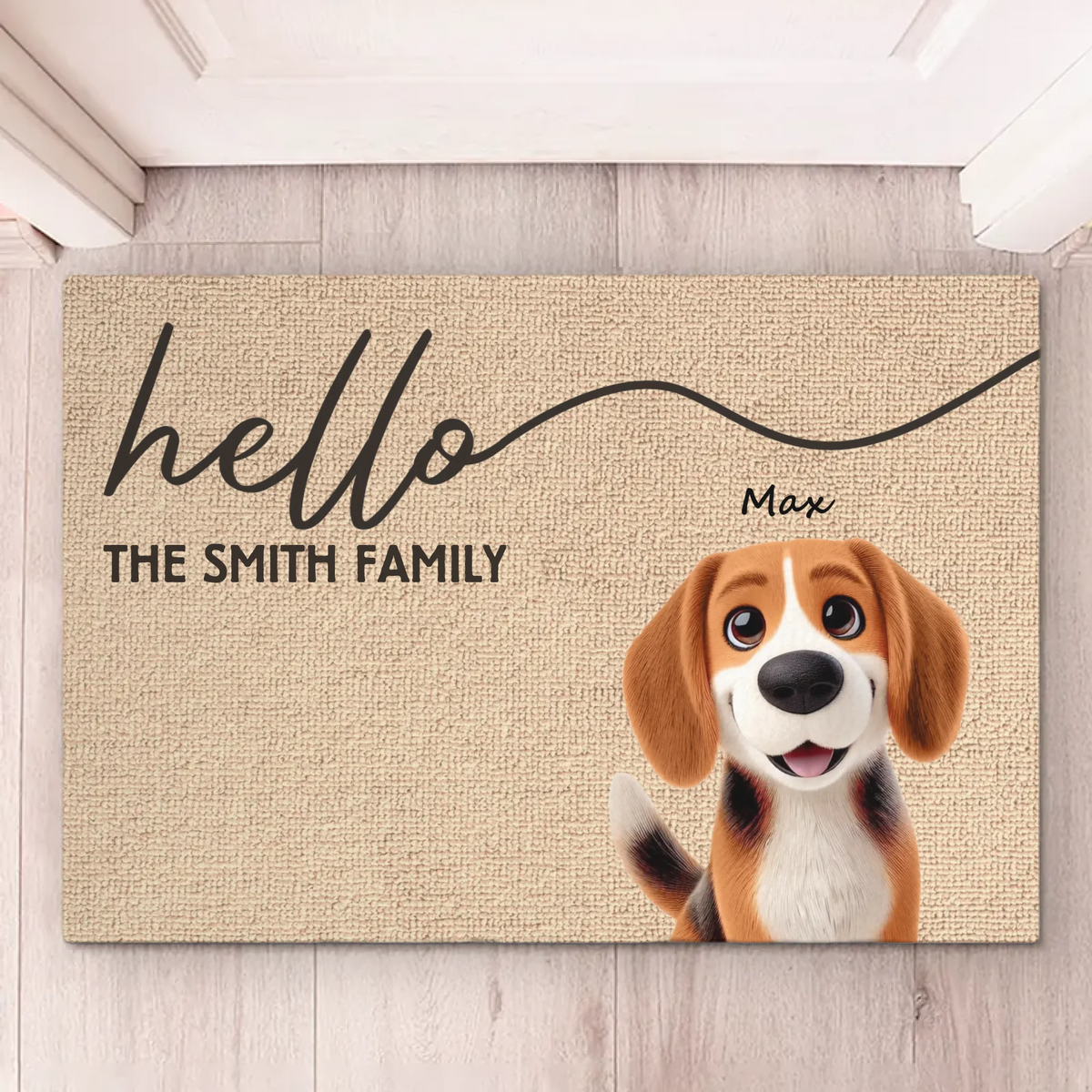 Our Sweet Home - Dog & Cat Personalized Custom Home Decor Decorative Mat - House Warming Gift For Pet Owners, Pet Lovers