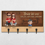 Home Is Where Love Grows - Family Personalized Custom Home Decor Key Hanger, Key Holder - House Warming Gift For Family Members