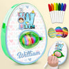 Sweet Bunny Dreams - Family Personalized Custom Easter Egg Decorating Kit, Egg Spinner Machine With Markers - Easter Gift For Family Members