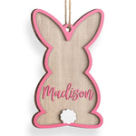 Hoppy Easter, Full Of Love - Family Personalized Custom Ornament - Wood Custom Shaped - Easter Gift For Family