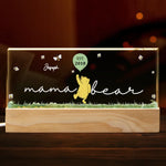 Mama Bear Grandma Bear - Family  Personalized Custom Acrylic Block 3D LED Night Light - Mother's Day, Gift For Mom, Grandma