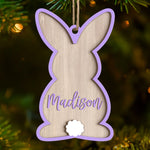 Hoppy Easter, Full Of Love - Family Personalized Custom Ornament - Wood Custom Shaped - Easter Gift For Family
