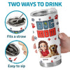 Dog Kisses And Coffee Sips - Dog Personalized Custom 3D Inflated Effect Printed Tumbler - Gift For Pet Owners, Pet Lovers