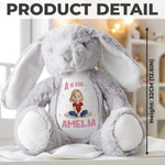 Happiness Is Soft And Fuzzy - Family Personalized Custom Easter Bunny Plush - Gift For Family Members
