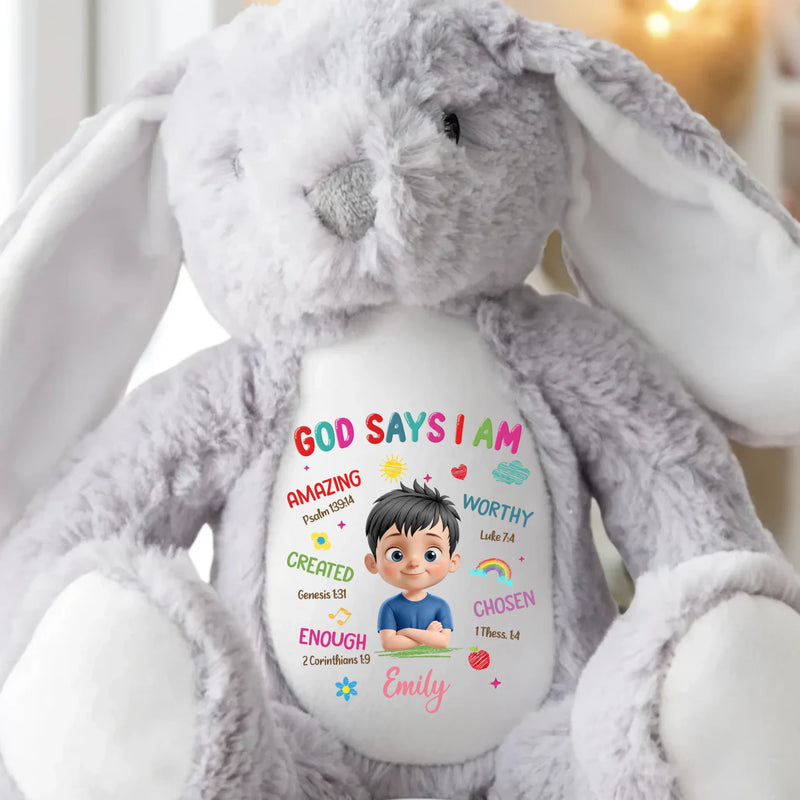 Chosen To Shine, Filled With Love - Family Personalized Custom Easter Bunny Plush - Gift For Family Members