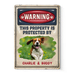 Custom Pet Photo Dog Warning Decor - Personalized Metal Sign
