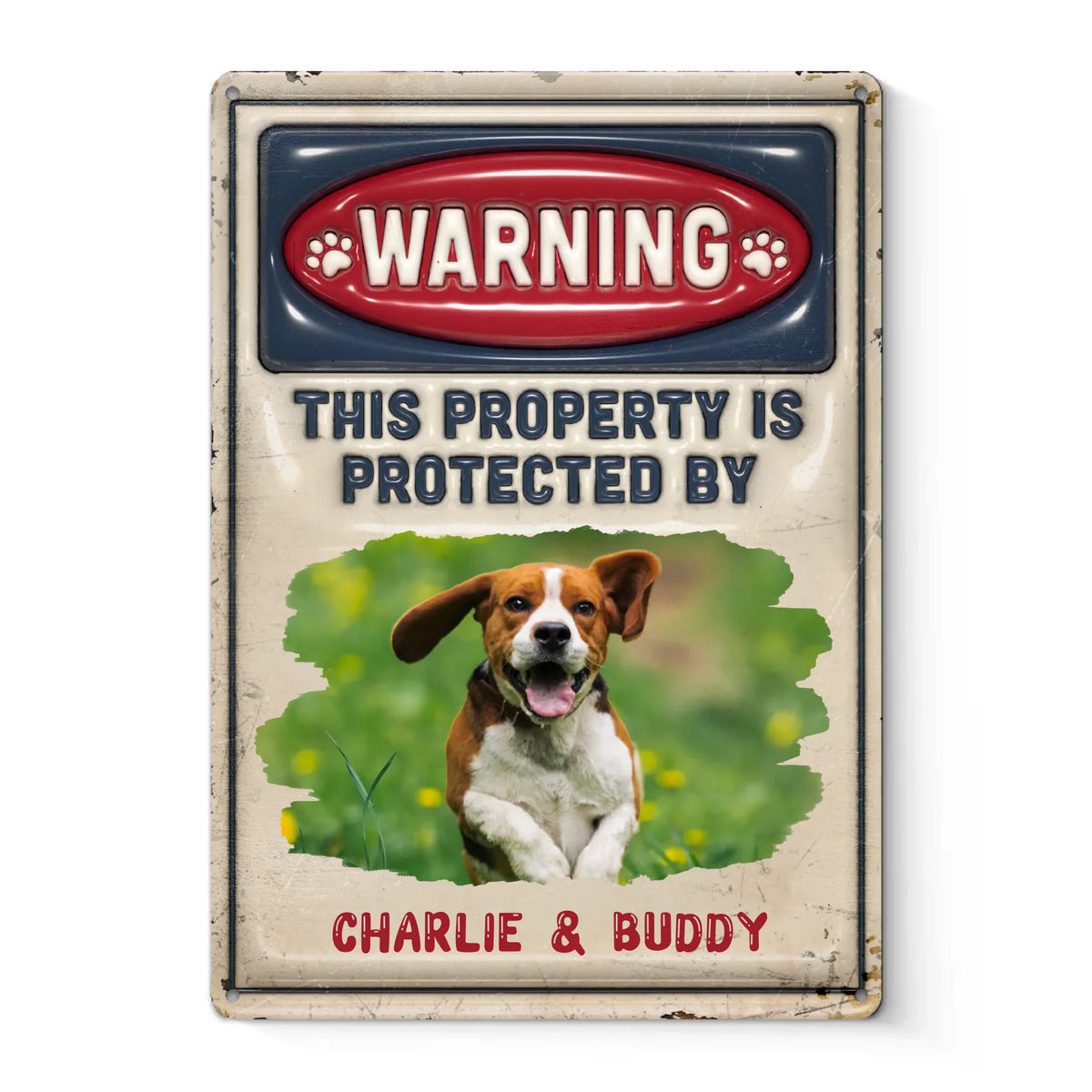 Custom Photo Trespassers Will Be Licked - Dog & Cat Personalized Custom 3D Inflated Effect Printed Home Decor Metal Sign - House Warming Gift For Pet Owners, Pet Lovers