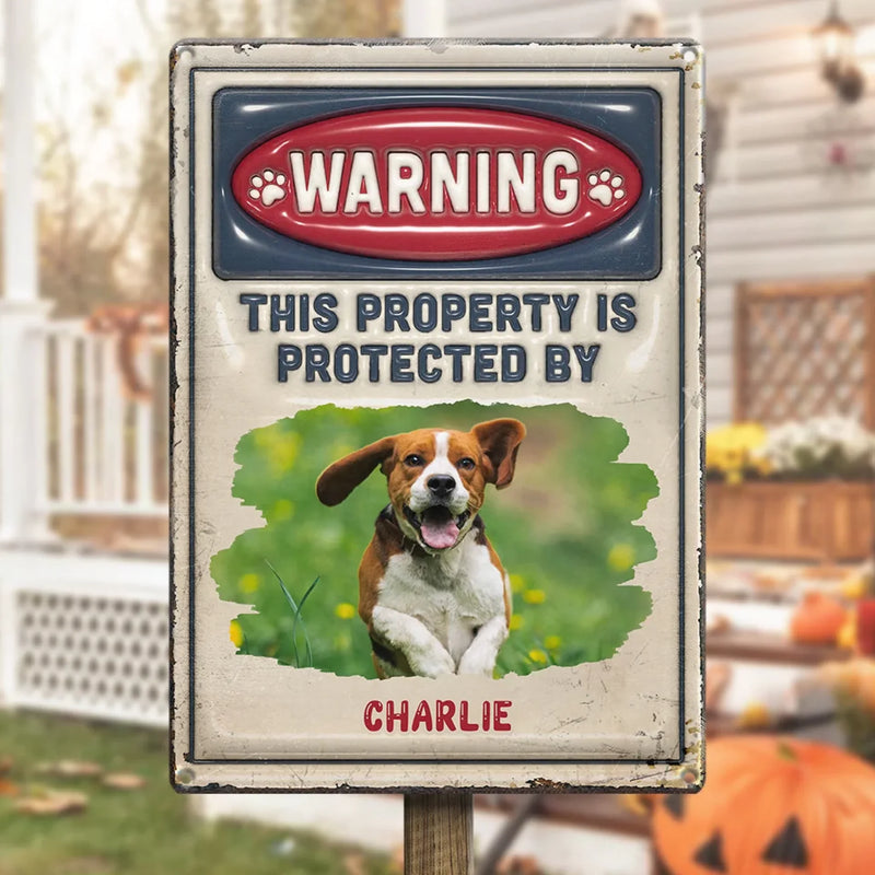 Custom Photo Trespassers Will Be Licked - Dog & Cat Personalized Custom 3D Inflated Effect Printed Home Decor Metal Sign - House Warming Gift For Pet Owners, Pet Lovers