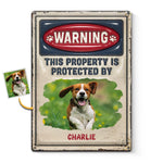 Custom Pet Photo Dog Warning Decor - Personalized Metal Sign