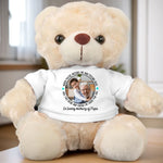 Custom Photo A Hug When You Need It - Memorial Personalized Custom Teddy Bear Plush - Sympathy Gift For Family Members