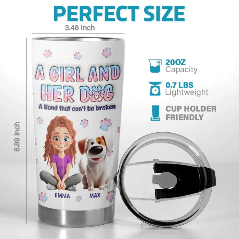 Love And Loyalty In Every Wag - Dog Personalized Custom 3D Inflated Effect Printed Tumbler - Gift For Pet Owners, Pet Lovers