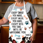 My Heart Belongs To My Dog - Dog Personalized Custom Apron - Gift For Dog Lovers
