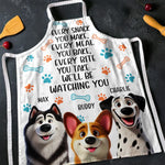 My Heart Belongs To My Dog - Dog Personalized Custom Apron - Gift For Dog Lovers