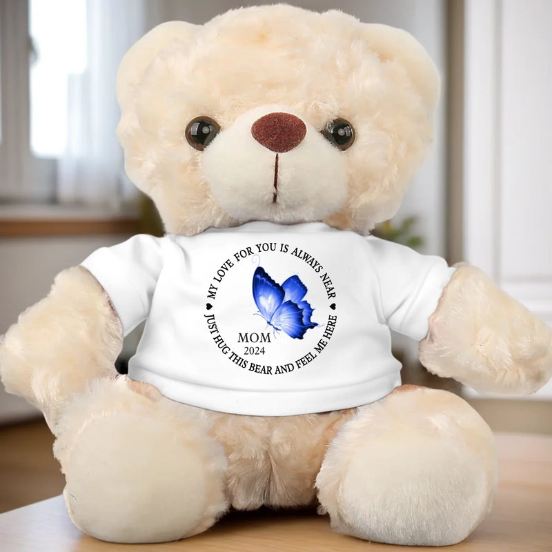 When You Miss Me, Hold Me Close - Memorial Personalized Custom Teddy Bear Plush - Sympathy Gift For Family Members