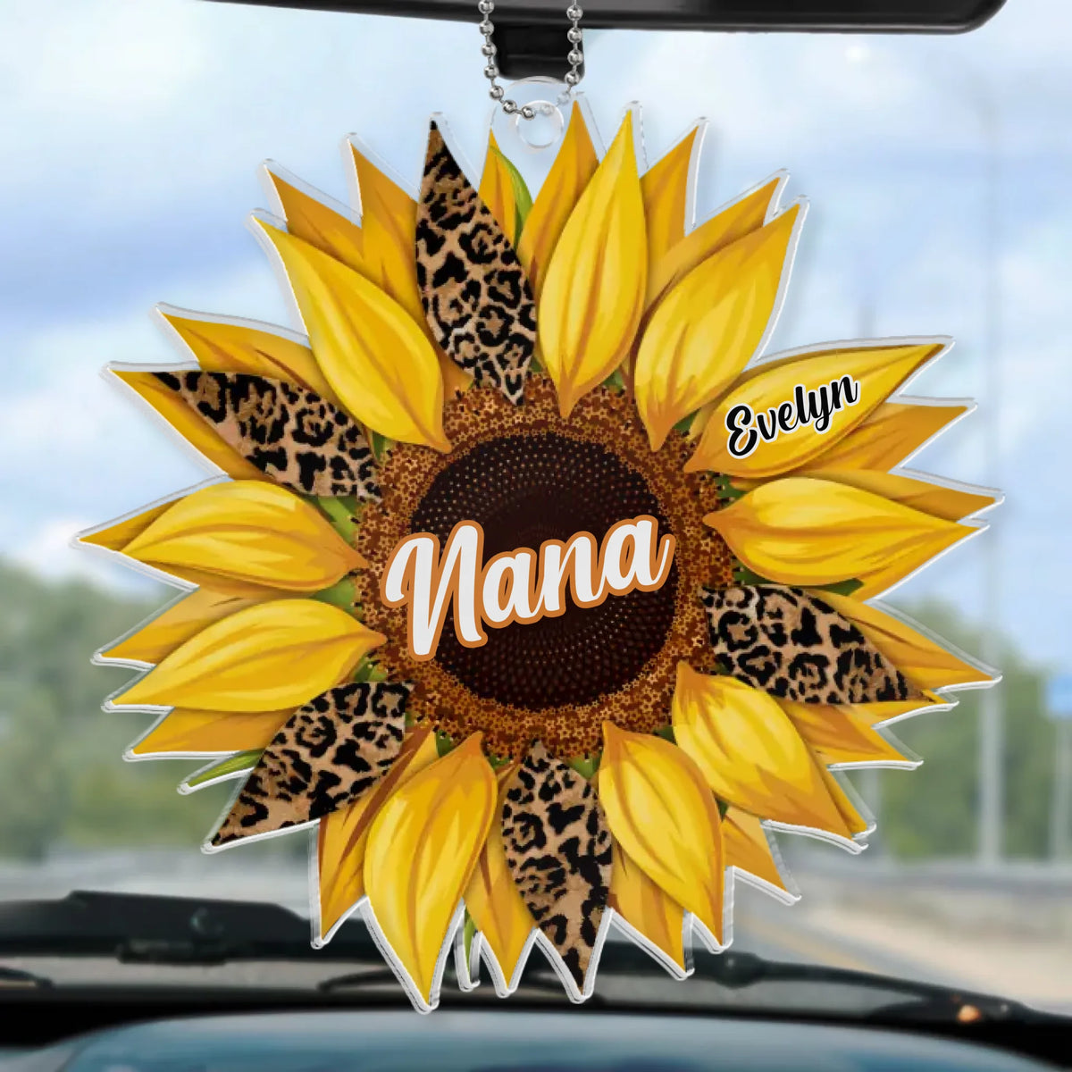 Together We Bloom With Love Sunflower Leopard, Custom Grandma