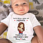 You're Doing A Great Job Mommy - Family Personalized Custom Baby Onesie - Mother's Day, Baby Shower Gift, Gift For First Mom