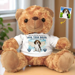 Custom Photo Snuggle Up With Love - Memorial Personalized Custom Teddy Bear Plush - Sympathy Gift For Pet Owners, Pet Lovers