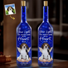 Custom Photo Your Light Will Always Shine In My Heart - Memorial Personalized Custom Blue Bottle Lamp - Sympathy Gift For Pet Owners, Pet Lovers