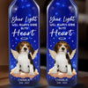 Custom Photo Your Light Will Always Shine In My Heart - Memorial Personalized Custom Blue Bottle Lamp - Sympathy Gift For Pet Owners, Pet Lovers