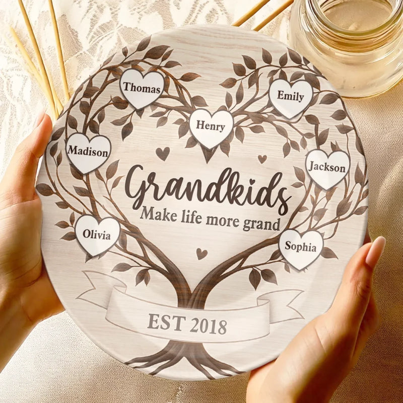 Family Is A Gift That Lasts Forever - Family Personalized Custom Ceramic Plate - Mother's Day, Gift For Mom, Grandma