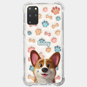 Barking With Joy - Dog Personalized Custom 3D Inflated Effect Printed Clear Phone Case - Gift For Pet Owners, Pet Lovers