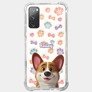 Life’s Ruff, But I’ve Got My Pup - Dog Personalized Custom 3D Inflated Effect Printed Clear Phone Case - Gift For Pet Owners, Pet Lovers
