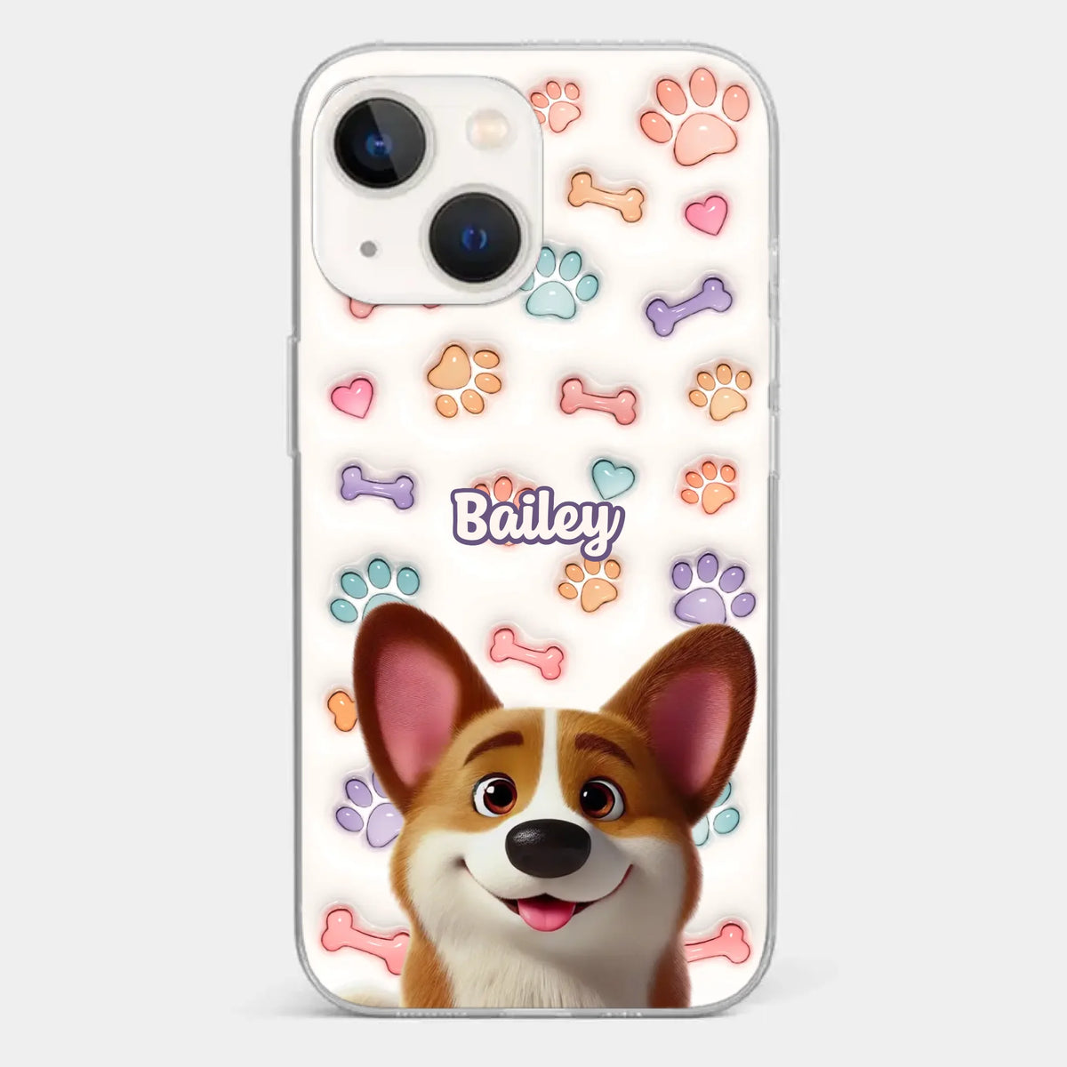 Life’s Ruff, But I’ve Got My Pup - Dog Personalized Custom 3D Inflated Effect Printed Clear Phone Case - Gift For Pet Owners, Pet Lovers
