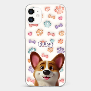 Life’s Ruff, But I’ve Got My Pup - Dog Personalized Custom 3D Inflated Effect Printed Clear Phone Case - Gift For Pet Owners, Pet Lovers