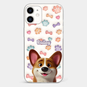 Life’s Ruff, But I’ve Got My Pup - Dog Personalized Custom 3D Inflated Effect Printed Clear Phone Case - Gift For Pet Owners, Pet Lovers