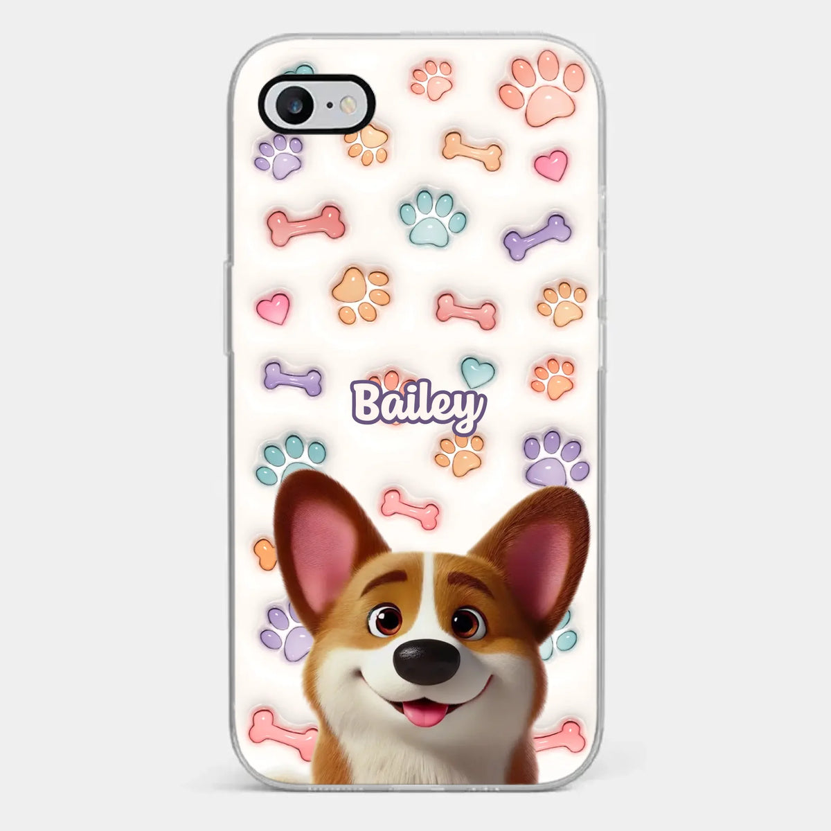 Life’s Ruff, But I’ve Got My Pup - Dog Personalized Custom 3D Inflated Effect Printed Clear Phone Case - Gift For Pet Owners, Pet Lovers