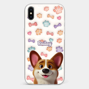 Life’s Ruff, But I’ve Got My Pup - Dog Personalized Custom 3D Inflated Effect Printed Clear Phone Case - Gift For Pet Owners, Pet Lovers