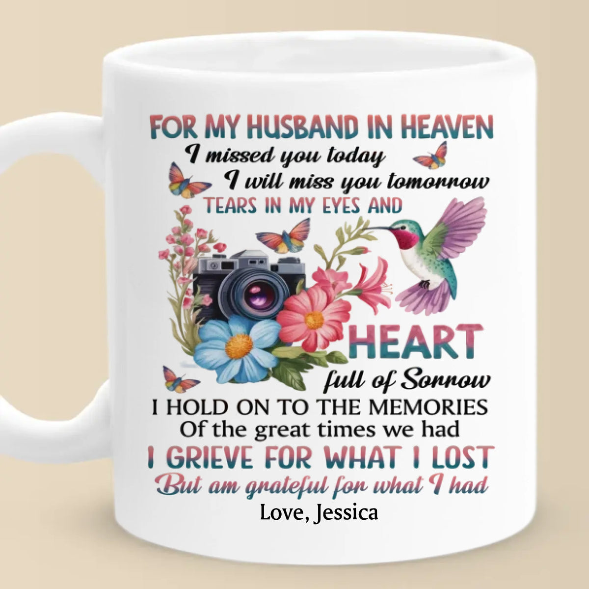Your Love Guides Me Still - Memorial Personalized Custom Mug - Sympathy Gift For Family Members