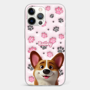 Loyal Paws, Endless Love - Dog Personalized Custom 3D Inflated Effect Printed Clear Phone Case - Gift For Pet Owners, Pet Lovers