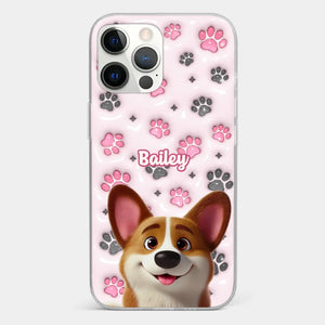 Loyal Paws, Endless Love - Dog Personalized Custom 3D Inflated Effect Printed Clear Phone Case - Gift For Pet Owners, Pet Lovers