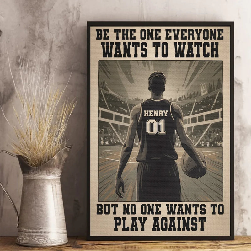 Play Hard, Stand Tall, Win Big - Personalized Custom Vertical Poster - Gift For Sport Lovers, Sport Players