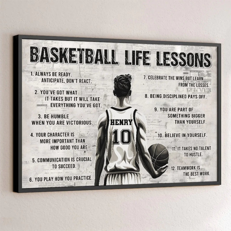Play Hard, Win Big - Personalized Custom Horizontal Poster - Gift For Sport Lovers, Sport Players