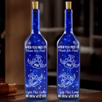 My Heart Still Whispers Your Name - Memorial Personalized Custom Blue Bottle Lamp - Sympathy Gift For Pet Lovers, Pet Owners