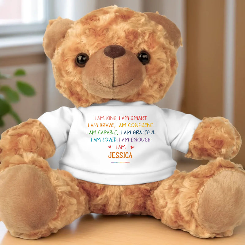 A Hug Full Of Affirmations - Family Personalized Custom Teddy Bear Plush - Gift For Family Members