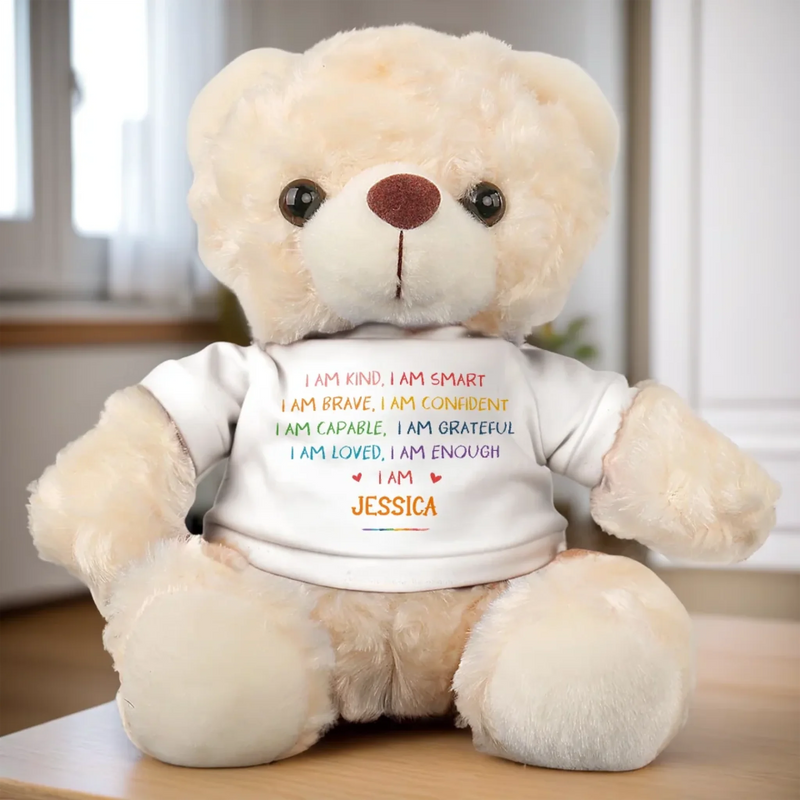A Hug Full Of Affirmations - Family Personalized Custom Teddy Bear Plush - Gift For Family Members
