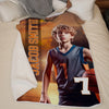 Custom Photo Hustle, Hit, Never Quit - Family Personalized Custom Blanket - Gift For Yourself, Best Friends, Siblings, Family Members