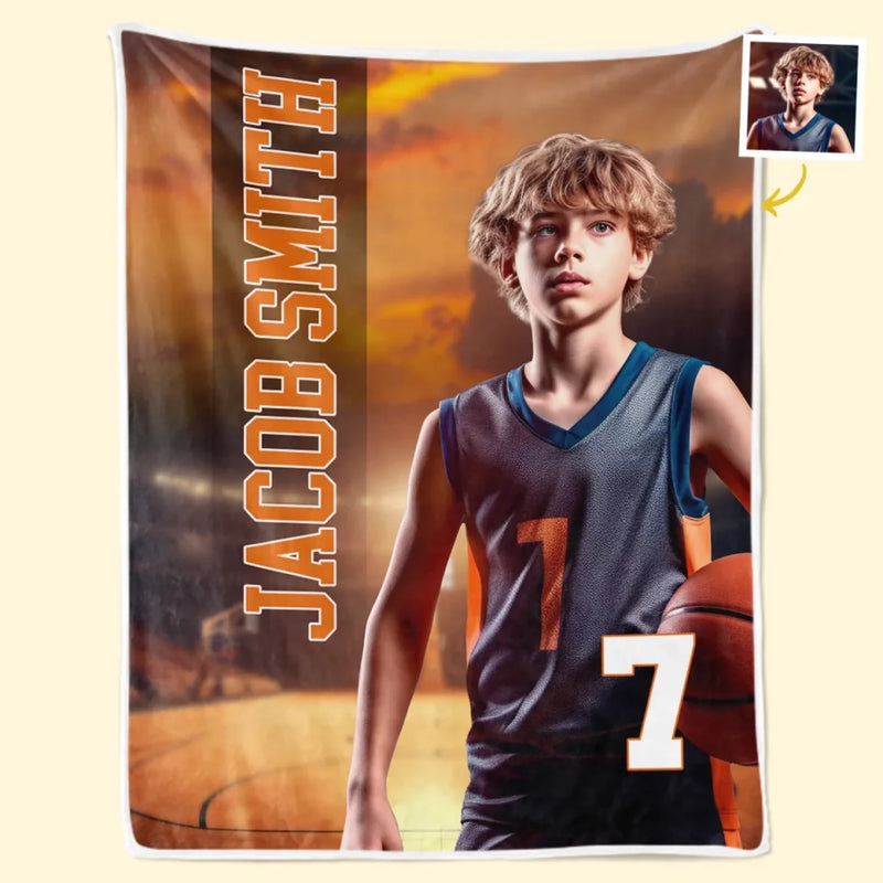 Custom Photo Hustle, Hit, Never Quit - Family Personalized Custom Blanket - Gift For Yourself, Best Friends, Siblings, Family Members
