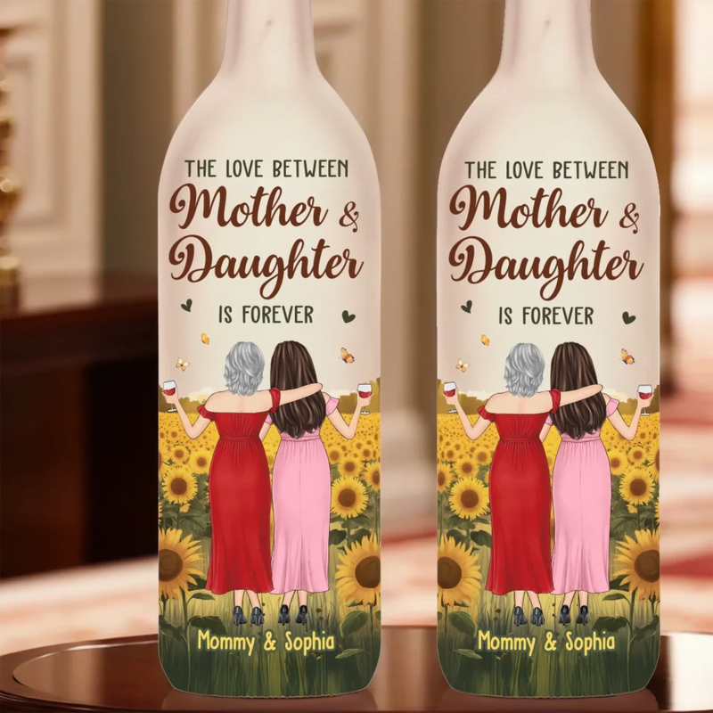 A Love Link That Never Fades - Family Personalized Custom Bottle Lamp - Mother's Day, Gift For Mom, Daughter