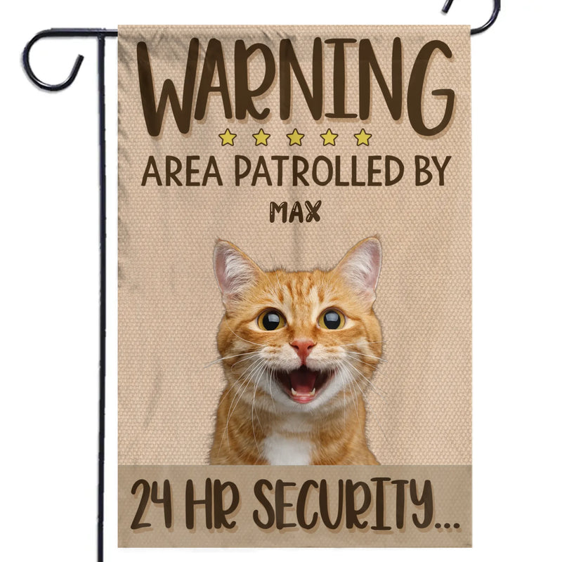 Custom Photo Our Security Team Requires Belly Rubs - Dog & Cat Personalized Custom Flag - Gift For Pet Owners, Pet Lovers