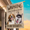 Custom Photo Our Security Team Requires Belly Rubs - Dog & Cat Personalized Custom Flag - Gift For Pet Owners, Pet Lovers