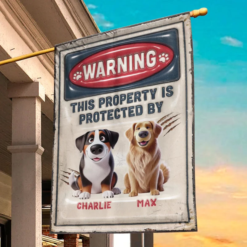 Alert, Furry Agents Watching You - Dog & Cat Personalized Custom 3D Inflated Effect Printed Flag - Gift For Pet Owners, Pet Lovers