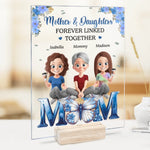 Linked By Love, Strengthened By Family - Family Personalized Custom Rectangle Shaped Acrylic Plaque - Mother's Day, Gift For Mom, Daughters