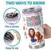 Dog Mom, Happy Life - Dog Personalized Custom 3D Inflated Effect Printed Tumbler - Gift For Pet Owners, Pet Lovers